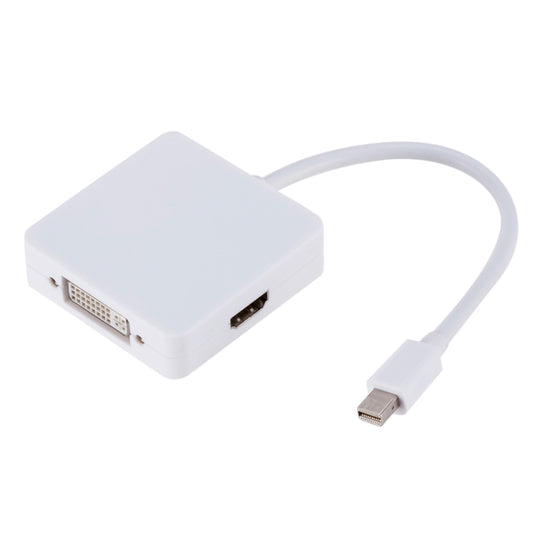 3 in 1 Mini DP Male to HDMI + VGA + DVI Female Square Adapter, Cable Length: 18cm