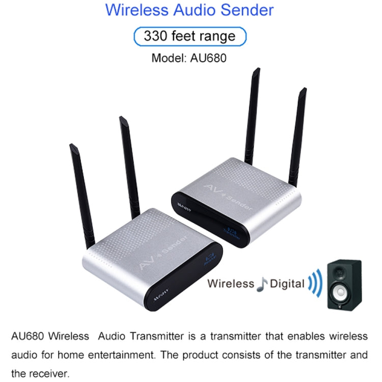 Measy AU680 Wireless Audio Speaker Transmission Box, Transmitter & Receiver, Transmission Distance: 100m