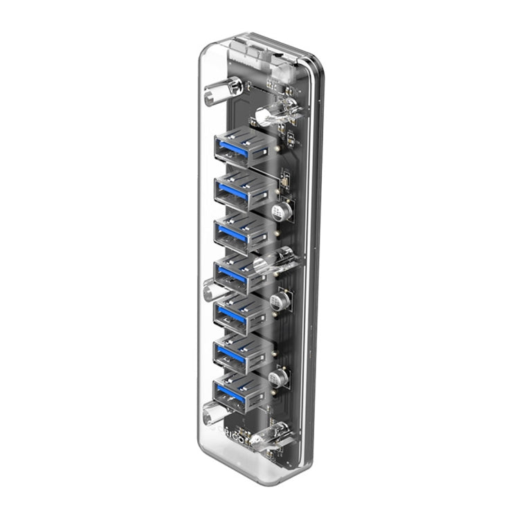 ORICO F7U 7 x USB 3.0 Ports 5Gbps Fast Transmission Desktop HUB with Blue LED Indicator Light