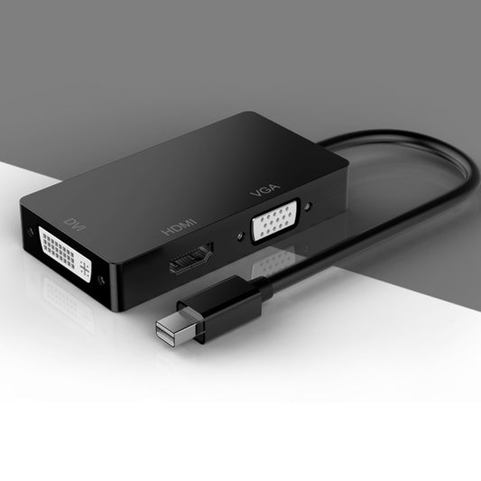 Mini DP to HDMI + DVI + VGA Rectangle Multi-function Converter, Cable Length: 28cm