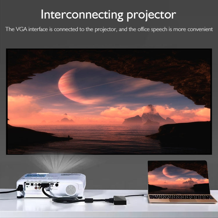 Mini DP to HDMI + DVI + VGA Rectangle Multi-function Converter, Cable Length: 28cm