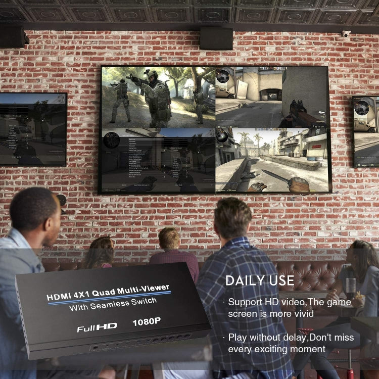 NEWKENG NK-C941 Full HD 1080P HDMI 4x1 Quad Multi-Viewer with Seamless Switch & Remote Control