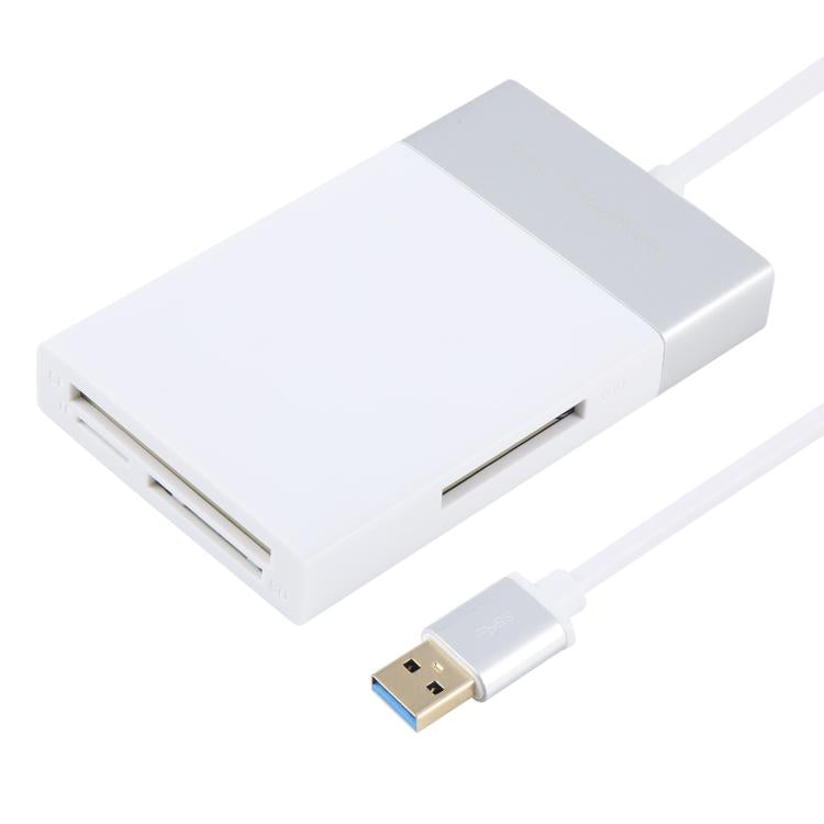 6 In 1 Multi-function Dual USB 3.0 + XQD + CF + TF + SD Card Reader