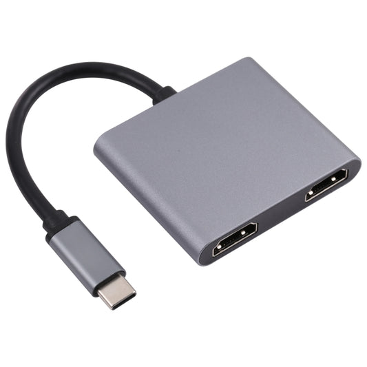 2 in 1 USB-C / Type-C to 2 x HDTV Ports HUB Adapter