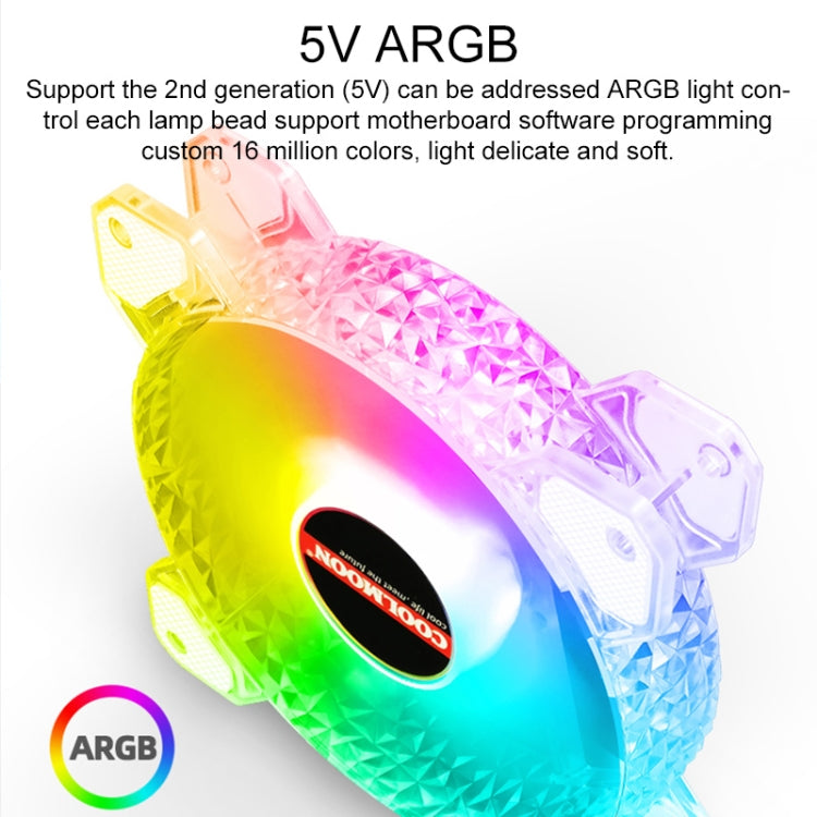 COOLMOON RGB Cooling Fan120mm PWM 6PIN S1 ARGB Fans