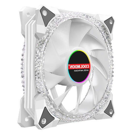 COOLMOON AS2 PWM Controlled Cooling Fan 12CM Dual-aperture Computer Water Cooling ARGB Chassis Fan