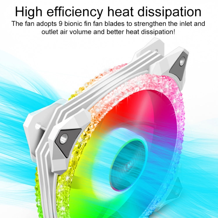 COOLMOON AS2 PWM Controlled Cooling Fan 12CM Dual-aperture Computer Water Cooling ARGB Chassis Fan