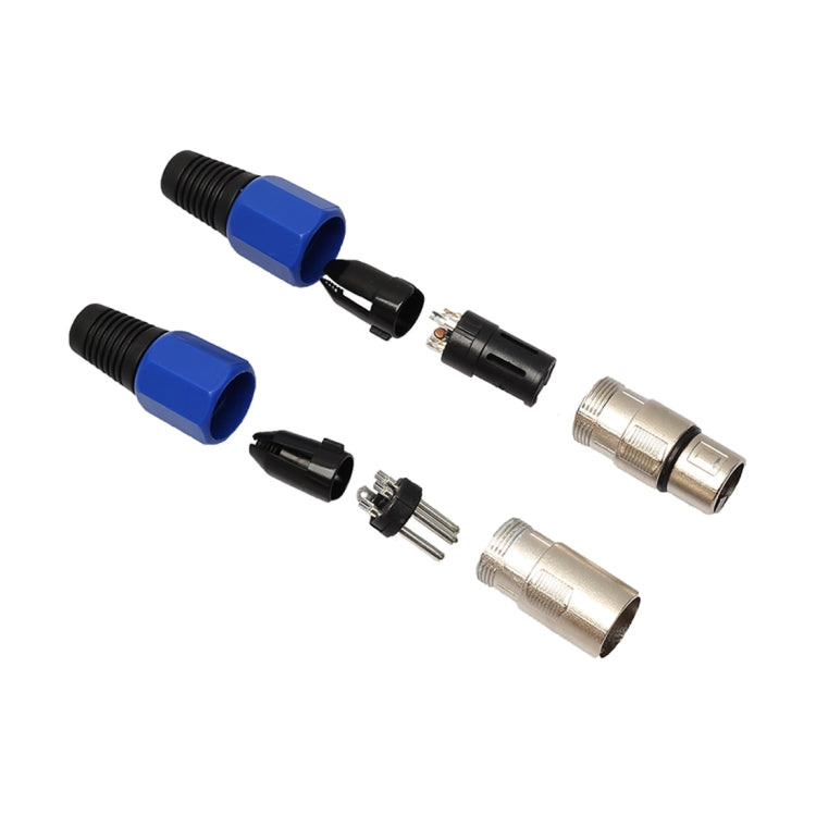 5 Pairs Metal Female Male XLR 3 Pin Jack Socket Plug Audio Connector