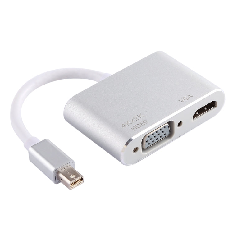 2 in 1 4Kx2K Mini DisplayPort to VGA & HDMI Adapter