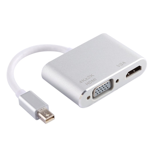 2 in 1 4Kx2K Mini DisplayPort to VGA & HDMI Adapter