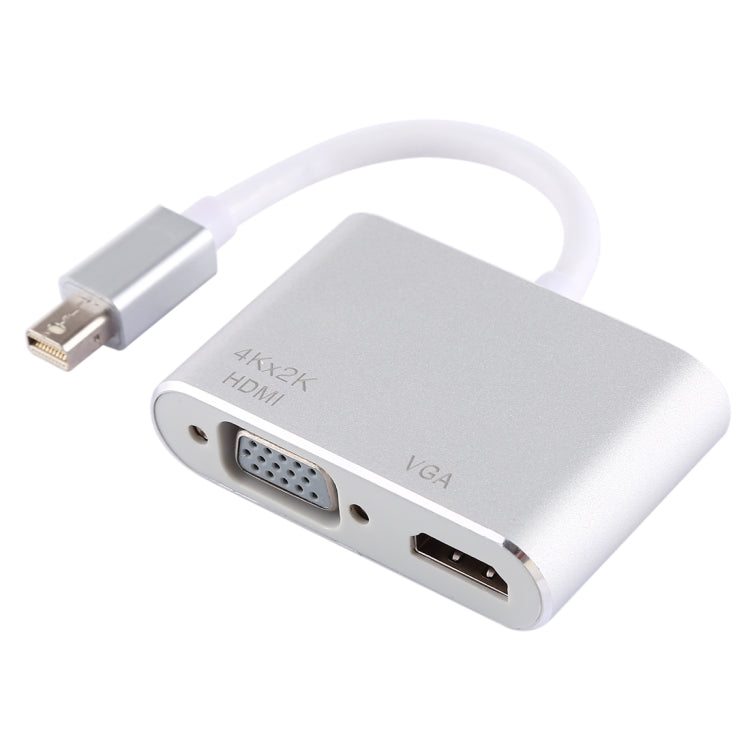 2 in 1 4Kx2K Mini DisplayPort to VGA & HDMI Adapter