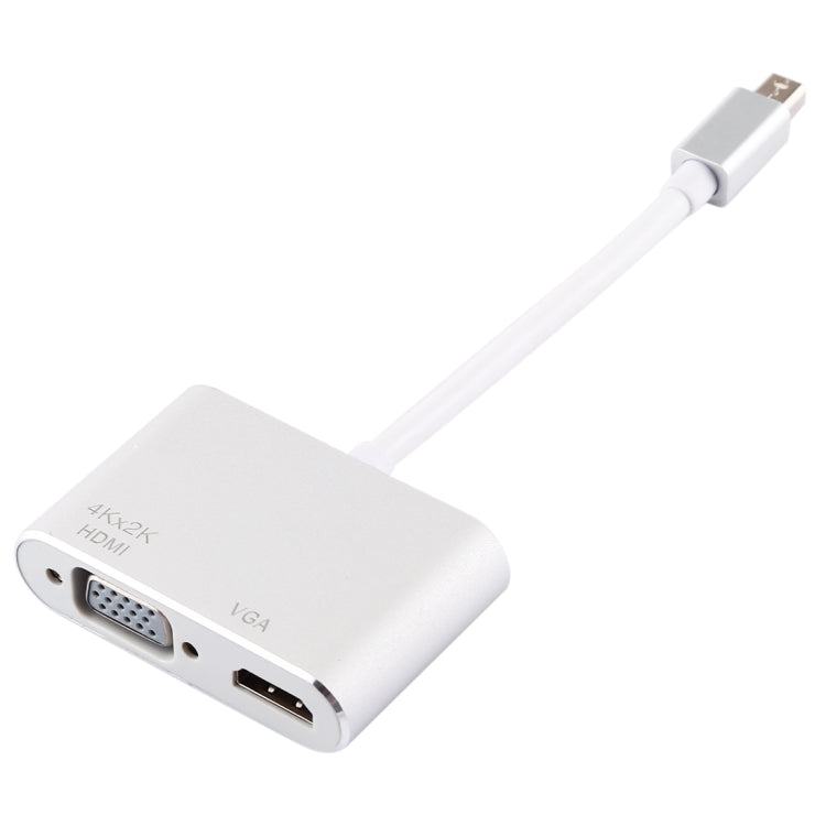 2 in 1 4Kx2K Mini DisplayPort to VGA & HDMI Adapter