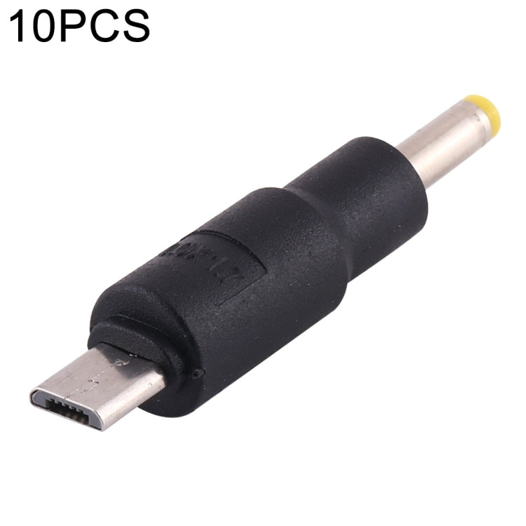 10 PCS 4.0 x 1.7mm to Micro USB DC Power Plug Connector, 4.0 x 1.7mm