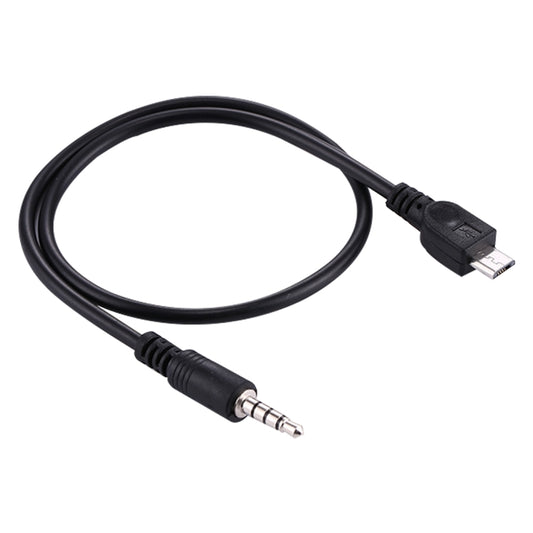 3.5mm Male to Micro USB Male Audio AUX Cable, Length: about 40cm