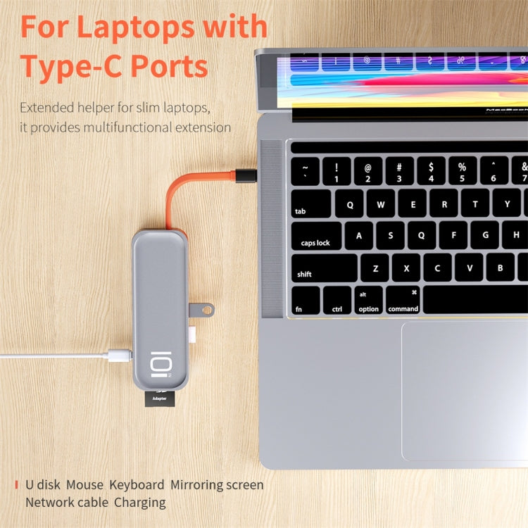 ROCK TR01 10 In 1 Type-C / USB-C to HDMI + VGA Multifunctional Extension HUB Adapter