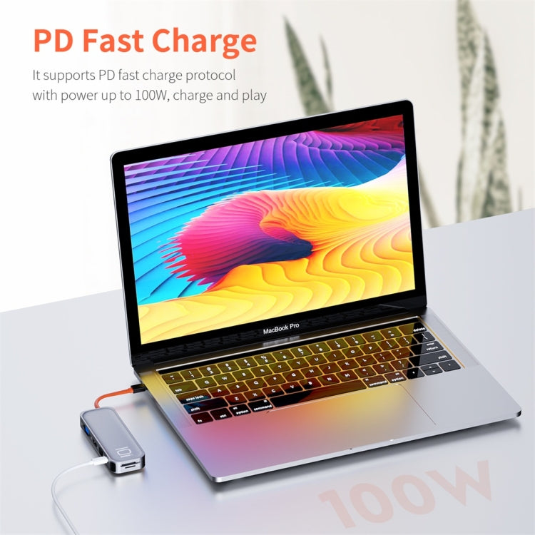 ROCK TR01 10 In 1 Type-C / USB-C to HDMI + VGA Multifunctional Extension HUB Adapter