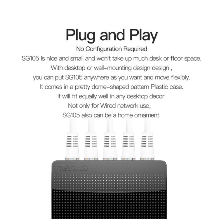 Tenda SG105 Mini 5 Ports 1000Mpbs Fast Gigabit Ethernet Network Switch  LAN HUB
