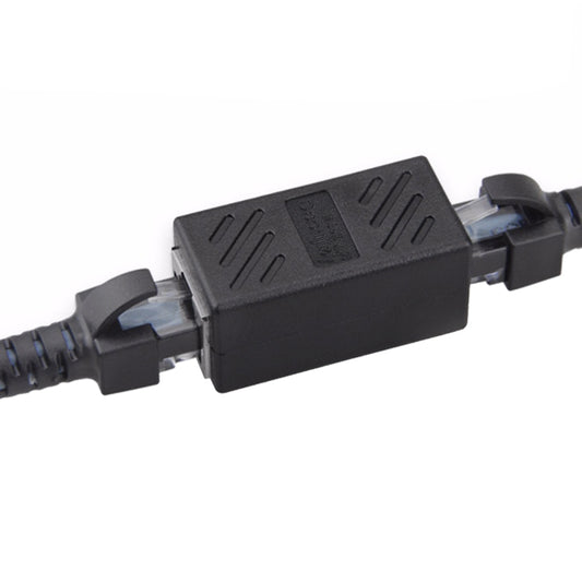 Crystal Network Straight Through Head-line Connector Pair Terminal Female to Double Head RJ45 Interface Extension Device