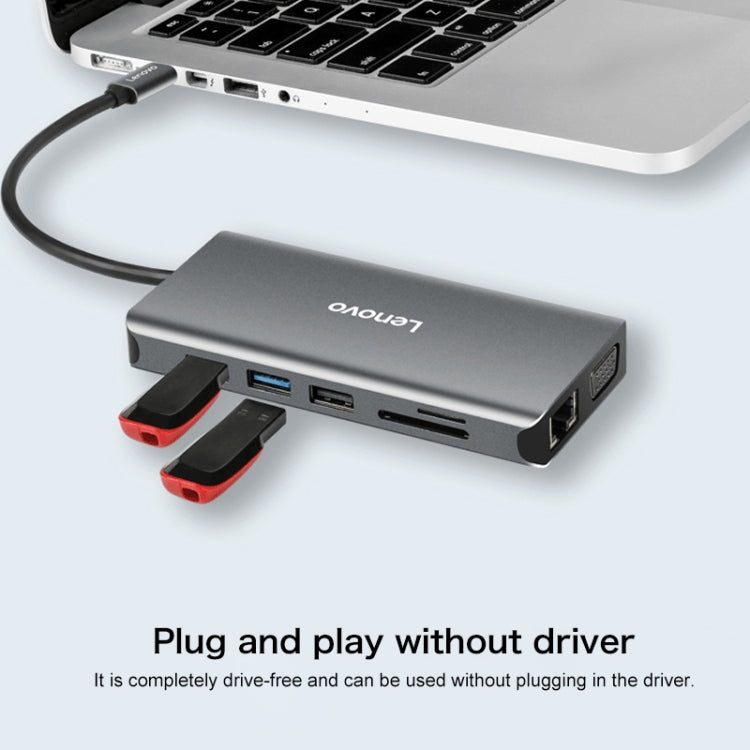 Lenovo LX0801 Type-C / USB-C Network Cable Interface Converter Docking Station