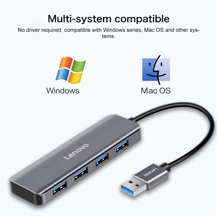 Lenovo U04 4 In 1 USB 3.0 Multi-port Converter Splitter Hub