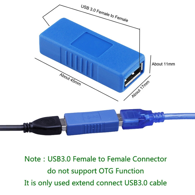 USB 3.0 Type A Female to Type A Female Connector AF Adapter Converter Extender for Laptop