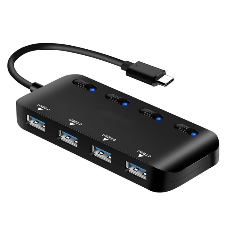 High Speed 4 x USB 3.0 to USB-C / Type-C HUB with Switch