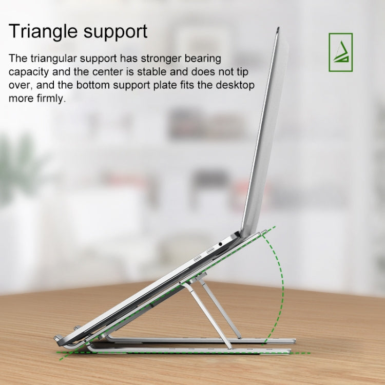 Portable Adjustable Laptop Stand Desktop Lifting Height Increase Rack Folding Heat Dissipation Holder, Style: Fan