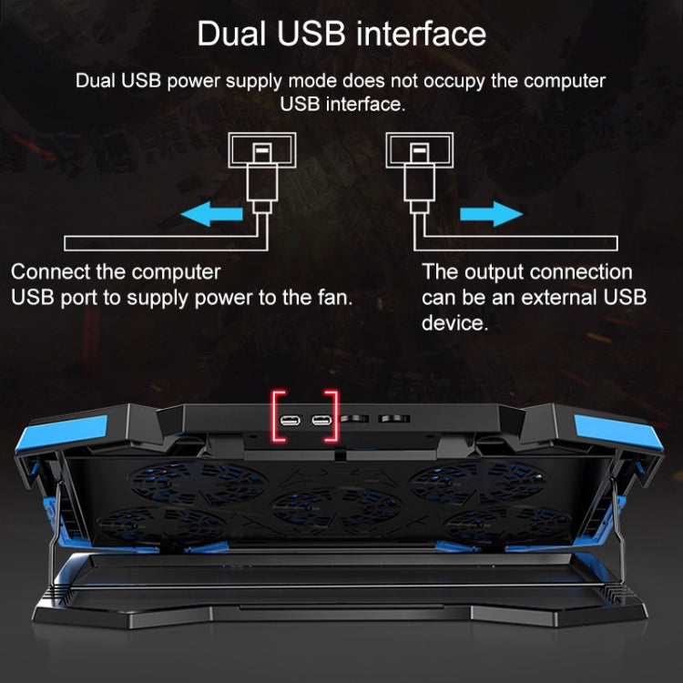 dual USB Ports Five-core Radiator Notebook Computer  Holder