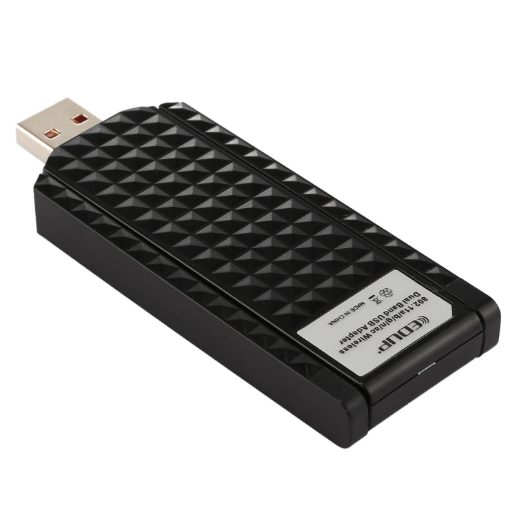 EDUP EP-AC1625 600Mbps 2.4G / 5.8GHz Dual Band Wireless 11AC USB 2.0 Adapter Network Card with 2 Antennas for Laptop / PC