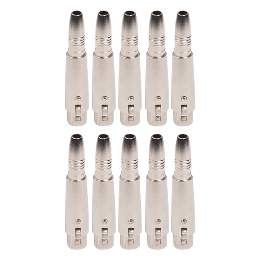 10 PCS LZ1163-1 6.35mm XRL Female to Female Audio Adapter