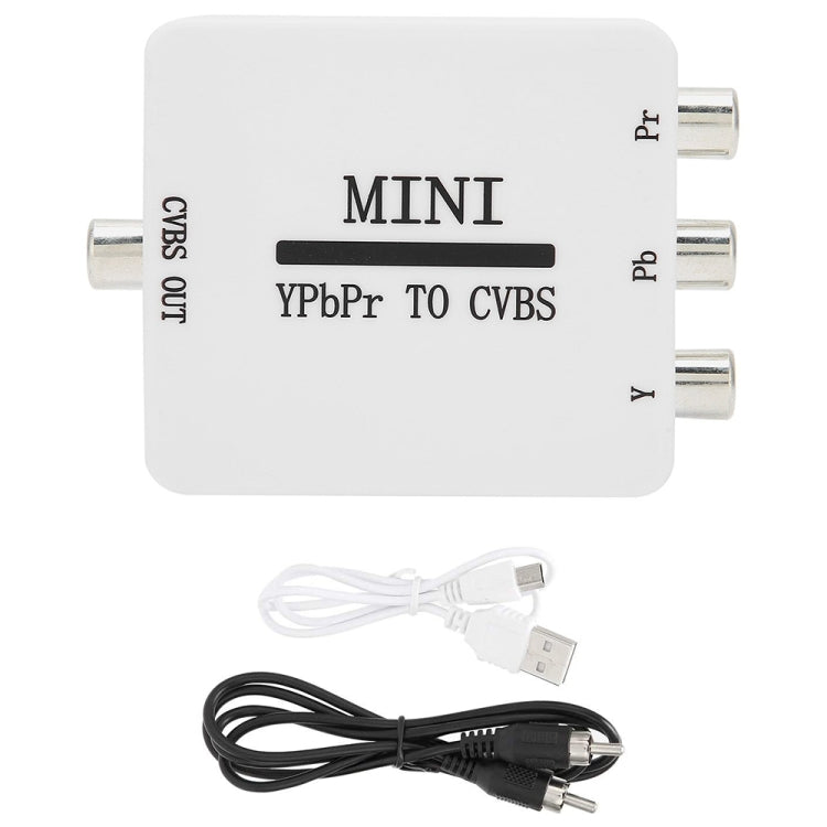 Mini YPBPR to CVBS Video Converter Component AV Adapter for TV / Projector / Monitor