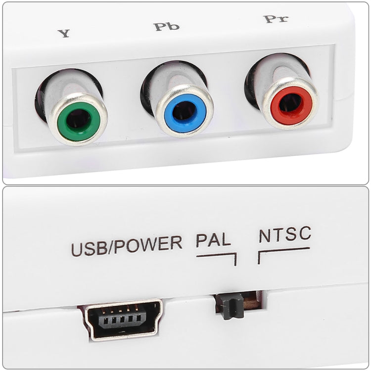 Mini YPBPR to CVBS Video Converter Component AV Adapter for TV / Projector / Monitor