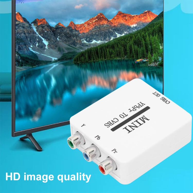 Mini YPBPR to CVBS Video Converter Component AV Adapter for TV / Projector / Monitor