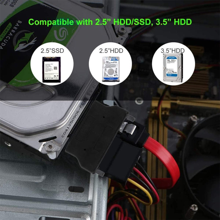 SATA 22 Pin Female to SLIMLINE SATA 13 Pin Male Adapter