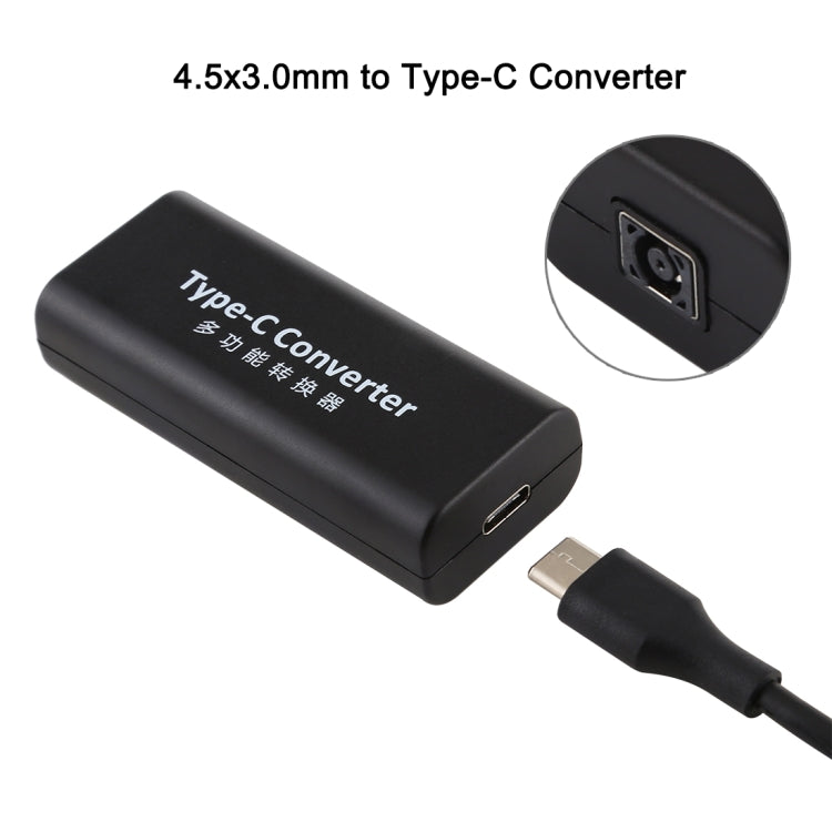 DC 4.5 x 3.0mm Power Jack Female to USB-C / Type C Female Power Connector Adapter with 15cm USB-C / Type C Cable