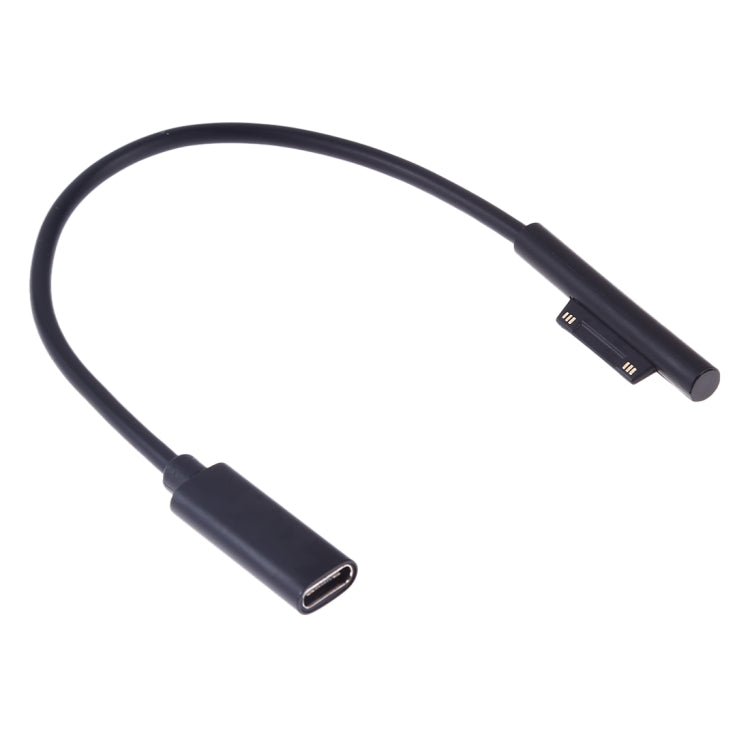 USB-C / Type-C Female to 6 Pin Male Laptop PD Fast Charging Cable for Microsoft Surface Pro 9 / 8 / 7 / 6 / 5 / 4 / 3, Cable Length: 0.2m