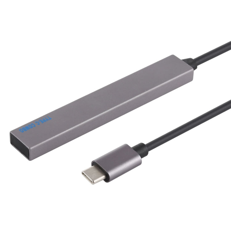 T-809B TF Card Reader + 3 x USB 3.0 Ports to USB-C / Type-C HUB Converter, Cable Length: 13cm