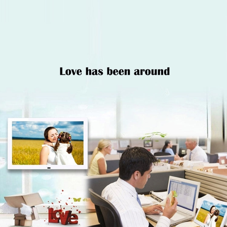 12.5 inch FHD LED Display Digital Photo Frame with Holder & Remote Control, MSTAR V56 Program, Support USB / SD Card Input