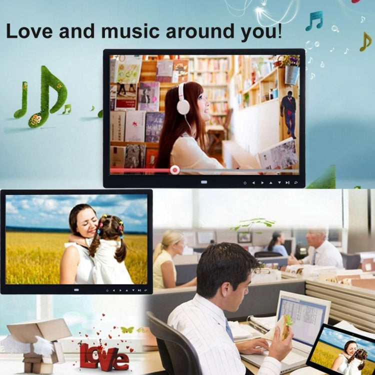 15.0 inch LED Display Digital Photo Frame with Holder / Remote Control, Allwinner, Support USB / SD Card Input / OTG