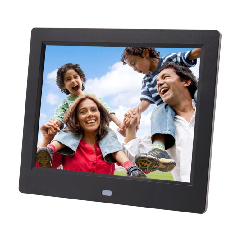 AC 100-240V 8 inch TFT Screen Digital Photo Frame with Holder & Remote Control, Support USB / SD Card Input