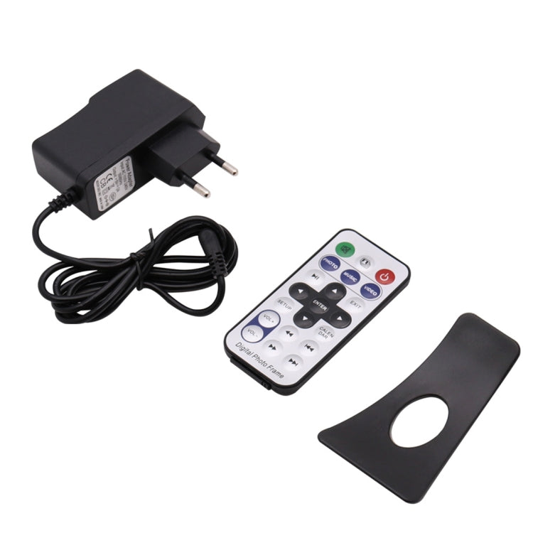 AC 100-240V 8 inch TFT Screen Digital Photo Frame with Holder & Remote Control, Support USB / SD Card Input