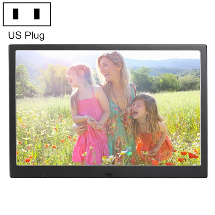 HSD1202 12.1 inch 1280x800 High Resolution Display Digital Photo Frame with Holder and Remote Control, Support SD / MMC / MS Card / USB Port, EU Plug(Silver)