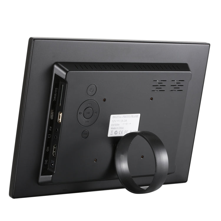 HSD1202 12.1 inch 1280x800 High Resolution Display Digital Photo Frame with Holder and Remote Control, Support SD / MMC / MS Card / USB Port, EU Plug(Silver)