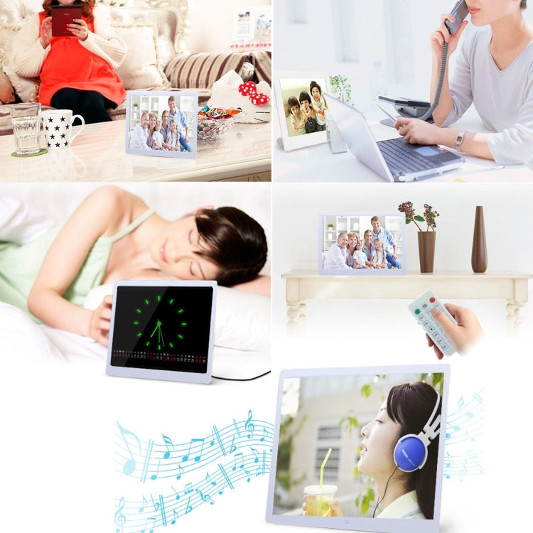 13 inch LED Display Digital Photo Frame with Holder & Remote Control, Allwinner F16, Support SD / MS / MMC Card and USB