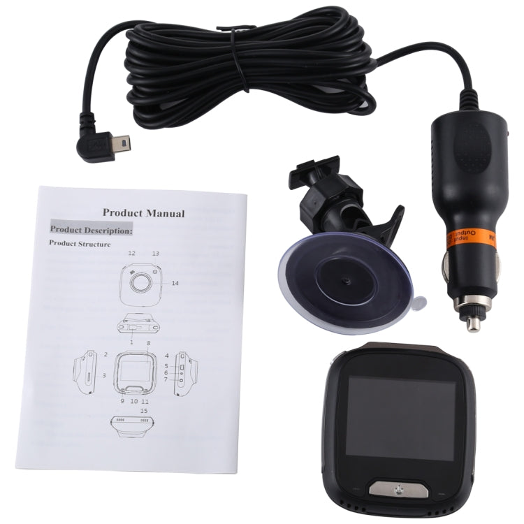 Mini Car DVR Camera Recorder 2.0 inch LCD Screen HD 1080P 170 Degrees Wide Angle Viewing, Support Motion Detection / Infrared Night Vision / TF Card / Mic