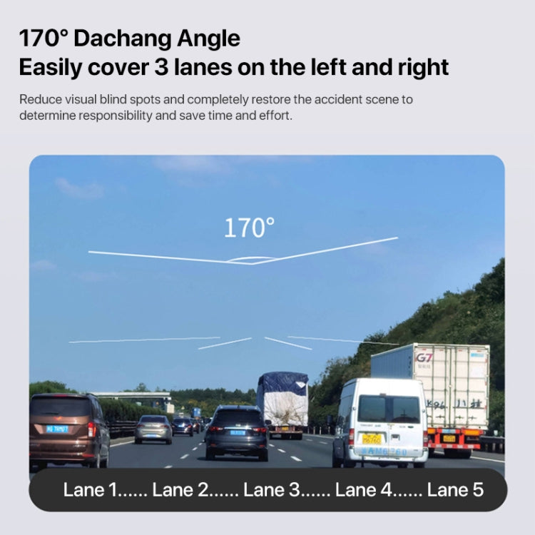 U03 2K Ultra HD Night Vision Panoramic Triple Recording WiFi Driving Recorder