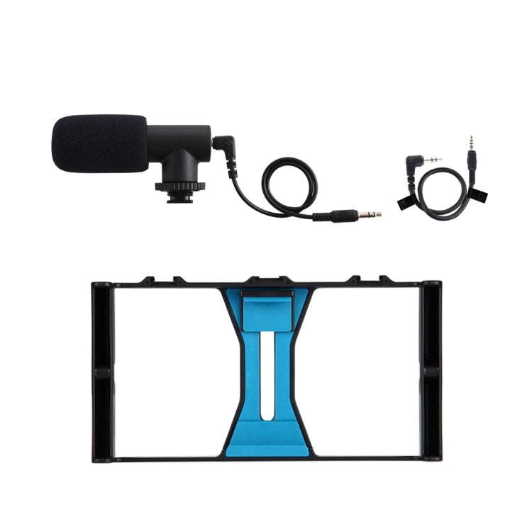 PULUZ 2 in 1 Live Broadcast Smartphone Video Rig + Microphone Kits for iPhone, Galaxy, Huawei, Xiaomi, HTC, LG, Google, and Other Smartphones