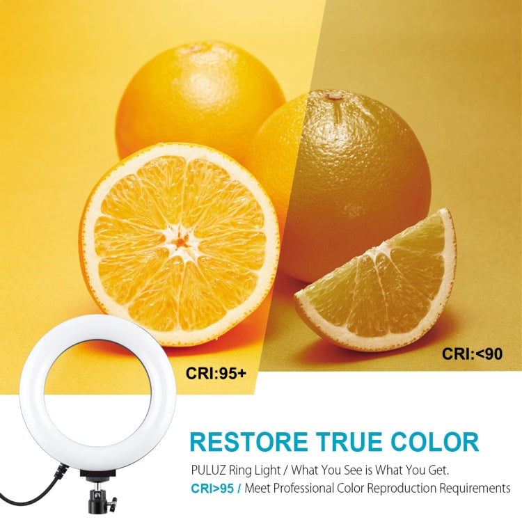 PULUZ 70cm Tripod Mount +  Live Broadcast Dual Phone Bracket + 6.2 inch 16cm LED Ring Vlogging Video Light Kits