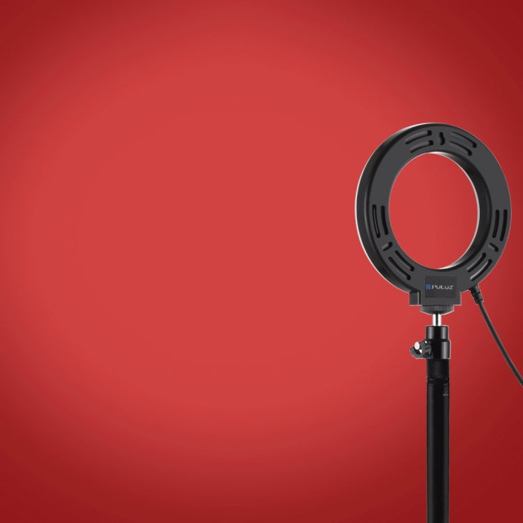 PULUZ 4.7 inch 12cm USB 10 Modes 8 Colors RGBW Dimmable LED Ring Vlogging Photography Video Lights + Desktop Tripod  Mount with Cold Shoe Tripod Ball Head