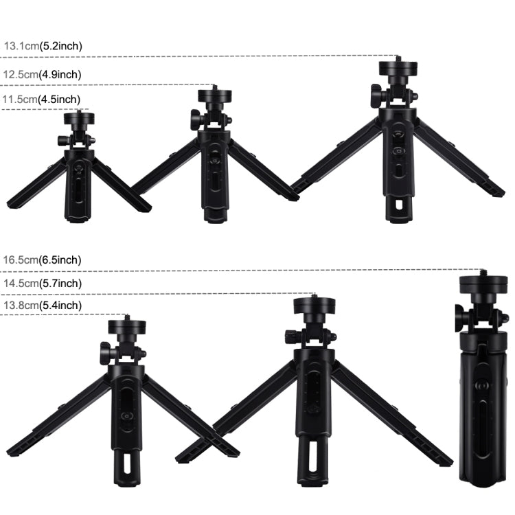 PULUZ 4.7 inch 12cm USB 3 Modes Dimmable LED Ring Vlogging Photography Video Lights + Pocket Tripod Mount Kit with Cold Shoe Tripod Ball Head